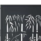 Garden Gate Anthracite 105x105 cm Steel Bamboo Design 153179