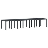 Garden Table Anthracite 400 x 100 x 73 cm Poly Rattan 3378528