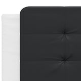 Bed Frame without Mattress "Zadar" White and Black 200x200 cm Faux Leather 3208211