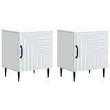 Bedside Cabinet 2 pcs White 43 x 34.5 x 50 cm Engineered Wood 894796