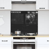 Kitchen Backsplash Black 70 x 60 cm Tempered Glass 42018034