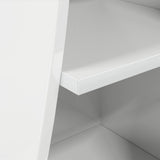 Corner Cabinet High Gloss White 32x32x102cm Engineered Wood 889859
