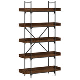 Bookcase 5-Tier Brown Oak 100x33x180.5 cm Engineered Wood 837701
