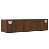 TV Cabinet with LED Lights Brown Oak 100X35.5x25 cm 860244