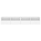 TV Wall Cabinets 2 pcs White 80x30x30 cm Engineered Wood 836869