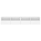 TV Wall Cabinets 2 pcs White 80x30x30 cm Engineered Wood 836869