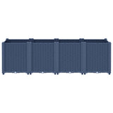 Garden Planter Blue Grey 160x40x53 cm PP 367856