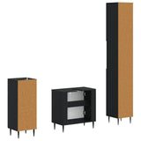 3 Piece Bathroom Cabinet Set HAARLEM Engineered Wood 3417856