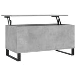 ZNTS Coffee Table Concrete Grey 90x44.5x45 cm Engineered Wood 830984