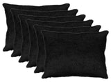 Cushion Cover 6 pcs HEERLEN Black 80 x 80 cm Faux Rabbit Fur 913798