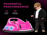 Angry Bird Licensed Waltzer Car, 12V Kids Bumper Car w/ Joysticks, Remote, Music LED Lights, Pink T3398P378939