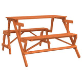 Picnic Table with Benches Solid Wood Fir 2-in-1 Convertible 4008992