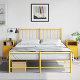 ZNTS Bedside Cabinets 2 pcs Mustard Yellow 36x39x59 cm Steel 846723