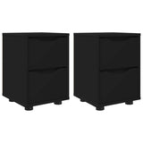 Bedside Tables 2 pcs Black 30.5 x 30 x 43 cm Engineered Wood 888800