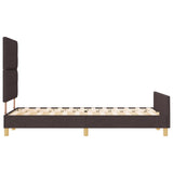 ZNTS Bed Frame Dark Brown 120x200 cm Fabric 3344721