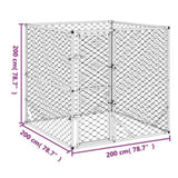 Outdoor Dog Kennel Silver 2x2x2 m Galvanised Steel 153674