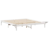 Bed Frame White 180 x 200 cm Solid Pine Wood 873179