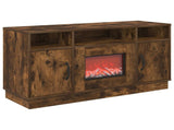 Electric Fireplace Smoked Oak 100 x 33 x 55 cm Engineered wood 8020995