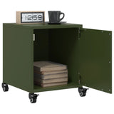 ZNTS Bedside Cabinets 2 pcs Olive Green 36x39x43.5 cm Steel 846623