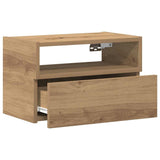 ZNTS Wall-mounted Bedside Cabinets 2 pcs Artisan Oak 45x26x28.5 cm 858613