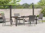 Garden Dining Set 5 pcs Grey Powder-Coated Steel 3379411