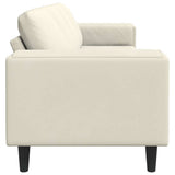 Living Room Couch Cream 250 x 77 x 76 cm 3335098