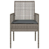 Garden Chair 2 pcs Grey 55 x 53 x 85 cm Poly Rattan 42003447