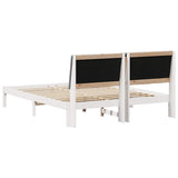 Bed Frame with Headboard White 160 x 200 cm Solid Pine Wood 3394412