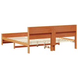 Bed Frame with Headboard Wax Brown 180 x 200 cm Engineered Wood 3394218