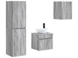 Bathroom Furniture Set 3 pcs Grey Sonoma 33 x 34.5 x 160 cm 3406089