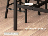 3 Piece Bar Table Set with 2 Stools, Industrial Bar Table and Stool Set, Dining Table and Chair Set, T3398P344529