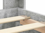 Bed Frame with Storage and Headboard Concrete Grey 180 x 200 cm 3413926
