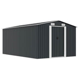 Garden Shed Anthracite Galvanised Steel Large Garden Shed 143346