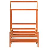 Bed Frame with Roof without Mattress Wax Brown 90x200 cm 3282161