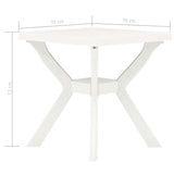 Bistro Table White 70x70x72 cm Plastic 48799