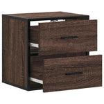 ZNTS Wall-mounted Bedside Cabinet Brown Oak 40x31x39.5 cm 848732