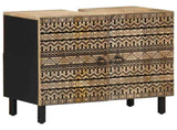 5 Piece Bathroom Furniture Set Solid Wood Mango 3310132