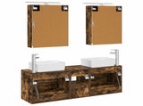 Bathroom Furniture Set 5 pcs Smoked Oak 3406843