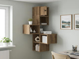 Wall Corner Shelf Artisan Oak 48 x 48 x 120 cm Engineered Wood 8012235