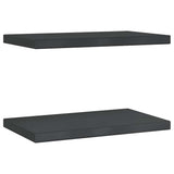 Wall Shelves 2 pcs 50x30 cm Black Stainless Steel 30294