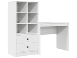 Desk with Drawer with Shelf with Storage 2 pcs White 3337305