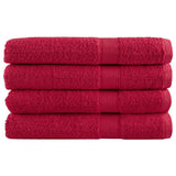 Premium Towels SOLUND 4 pcs Red 100x200 cm 600 gsm 137414