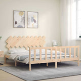 Bed Frame without Mattress Super King Size Solid Wood Pine 3193481
