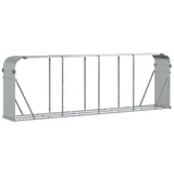 Log Holder Silver 300x45x100 cm Galvanised Steel 364596