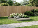 Garden Planter Silver 80 x 80 x 20 cm Stainless Steel 8005016