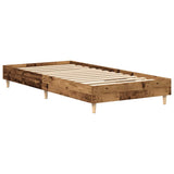 Bed Frame No Mattress Old Wood 75x190 cm Small Single Engineered Wood 861100