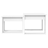 Coffee Table Set 2 pcs White Engineered Wood 8000124