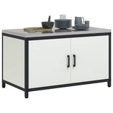 Kitchen Storage HATTEM White 90 x 50 x 53 cm Steel 874997