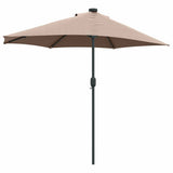 Garden Parasol Taupe 294 x 150 x 223 cm Polyester and Steel 42003262
