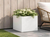 Garden Planter White 45 x 45 x 45 cm Cold-rolled Steel 8004968